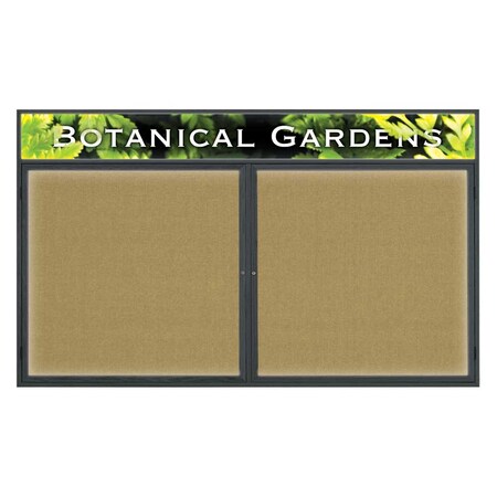 United Visual Products Open Faced Traditional Corkboard, 48x36" UV642A-GOLD-BLACK